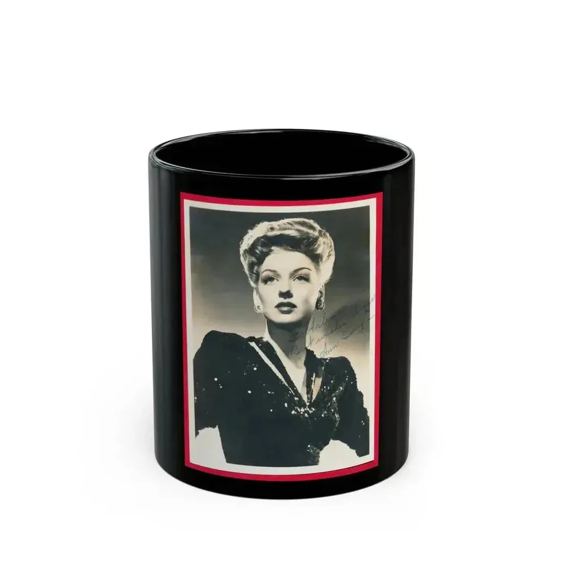 Ann Savage #35 (Vintage Female Icon) Black Coffee Mug 11oz - Go Mug Yourself
