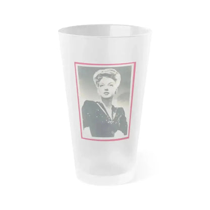 Ann Savage #35 (Vintage Female Icon) Frosted Pint Glass 16oz 16oz Frosted - Go Mug Yourself