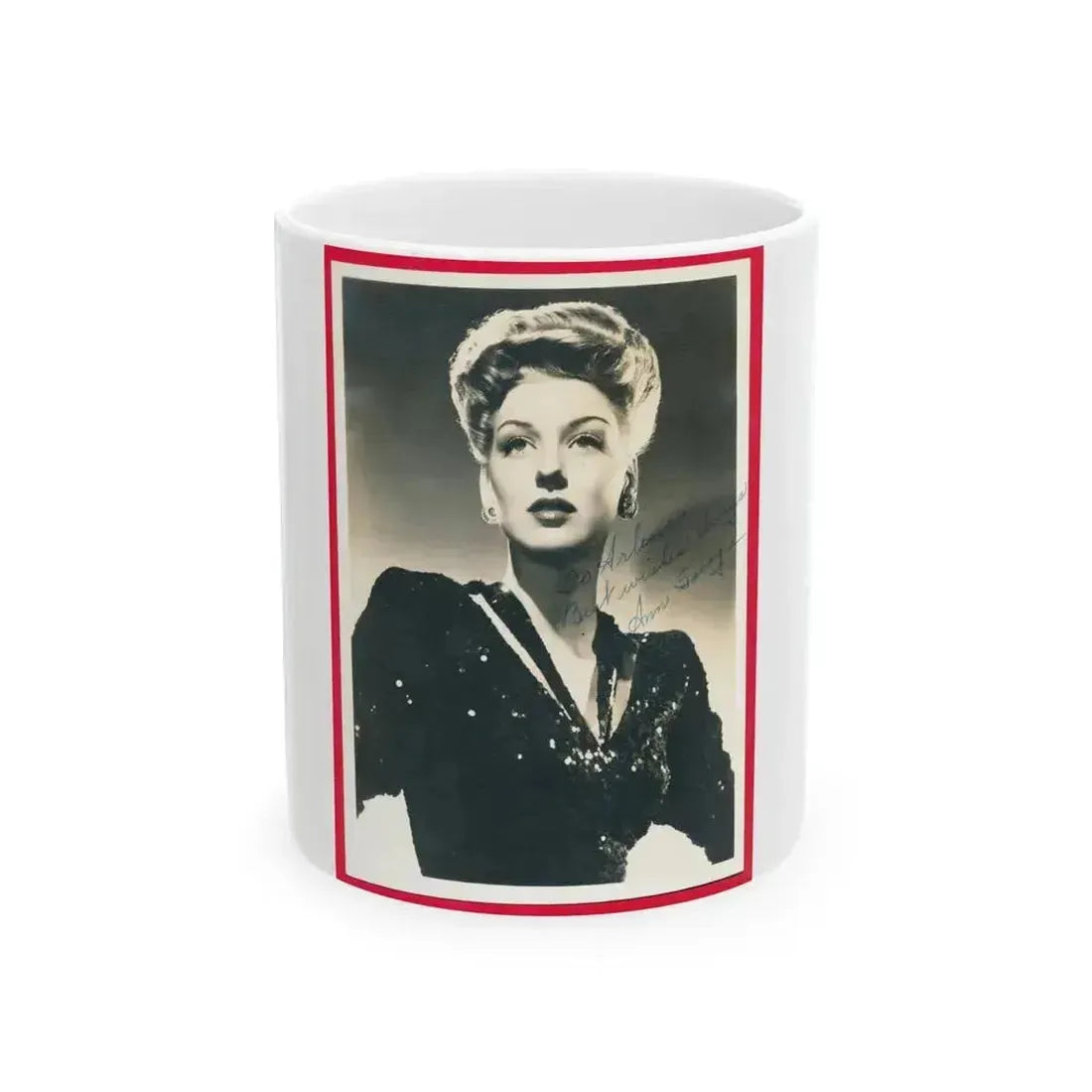 Ann Savage #35 (Vintage Female Icon) White Coffee Mug 11oz - Go Mug Yourself