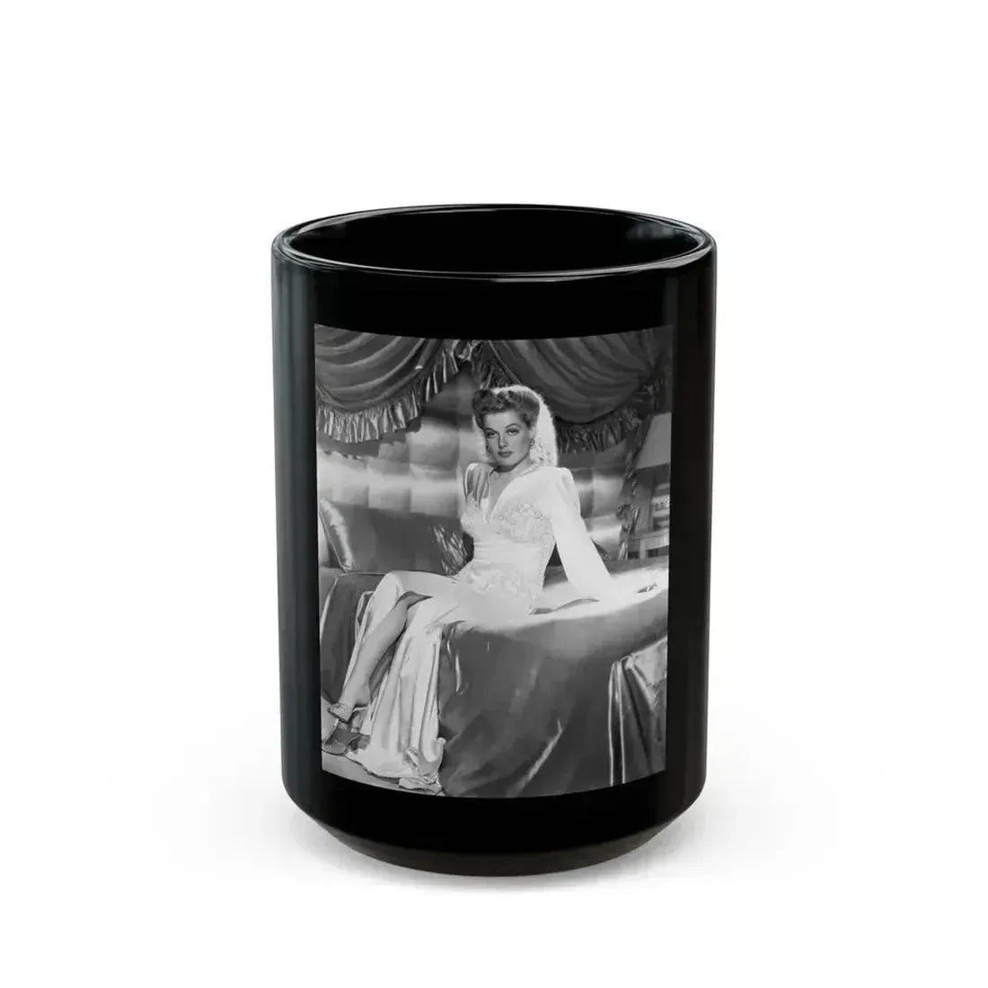 Ann Sheridan #172 (Vintage Female Icon) Black Coffee Mug 15oz - Go Mug Yourself