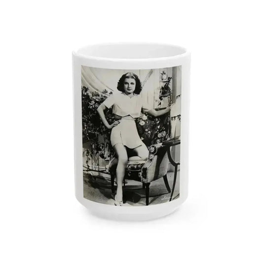 Ann Sheridan #189 (Vintage Female Icon) White Coffee Mug 15oz - Go Mug Yourself