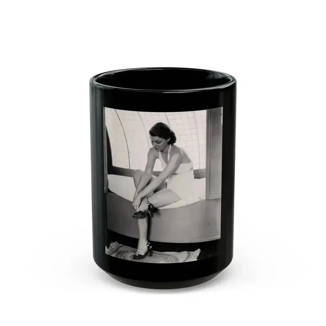 Ann Sheridan #192 (Vintage Female Icon) Black Coffee Mug 15oz - Go Mug Yourself