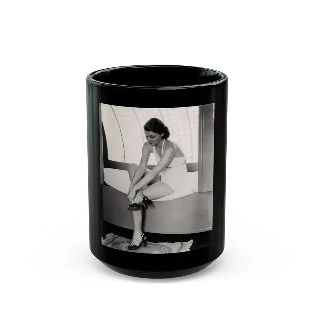 Ann Sheridan #192 (Vintage Female Icon) Black Coffee Mug 15oz - Go Mug Yourself