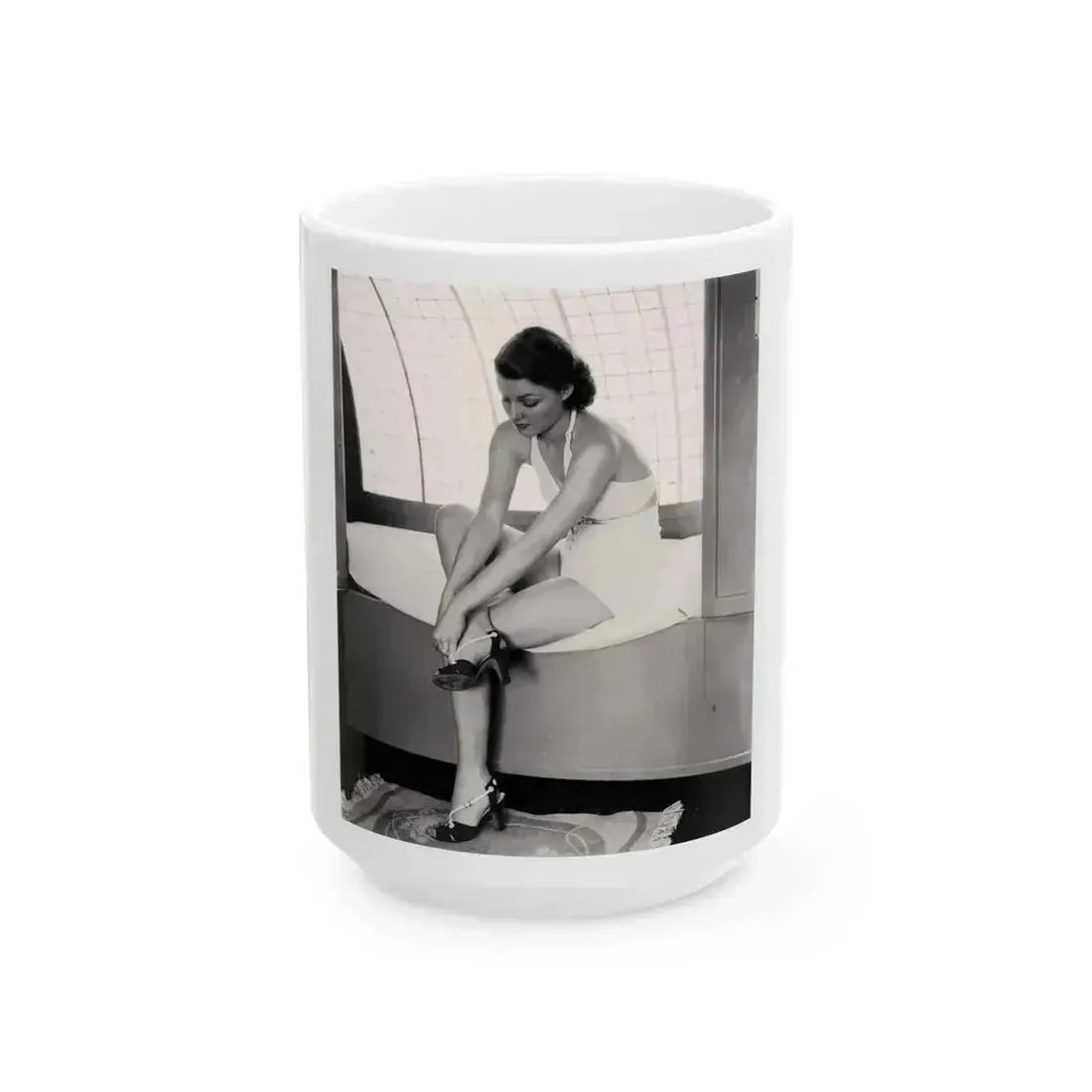 Ann Sheridan #192 (Vintage Female Icon) White Coffee Mug 15oz - Go Mug Yourself