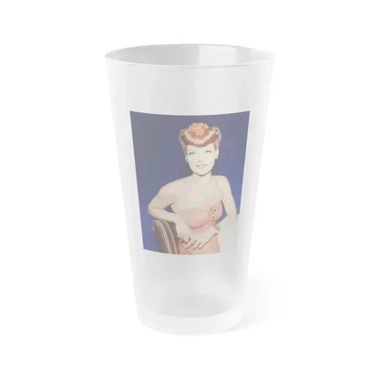 Ann Sheridan #193 (Vintage Female Icon) Frosted Pint Glass 16oz 16oz Frosted - Go Mug Yourself