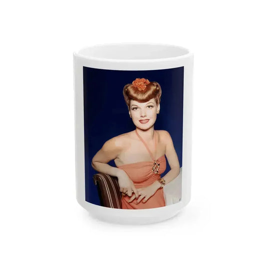 Ann Sheridan #193 (Vintage Female Icon) White Coffee Mug 15oz - Go Mug Yourself