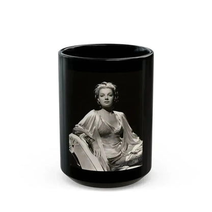 Ann Sheridan #194 (Vintage Female Icon) Black Coffee Mug 15oz - Go Mug Yourself
