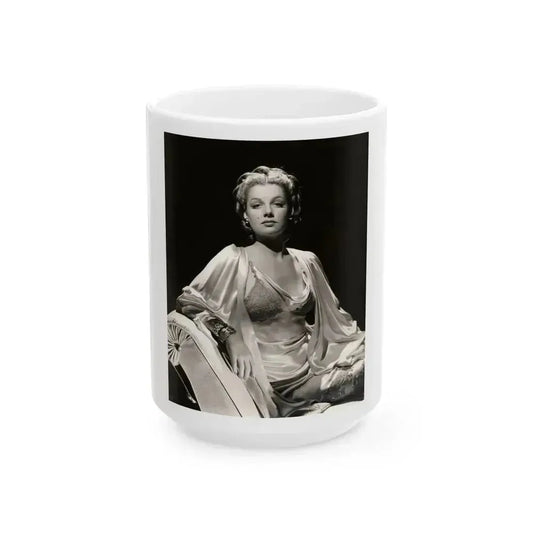 Ann Sheridan #194 (Vintage Female Icon) White Coffee Mug 15oz - Go Mug Yourself