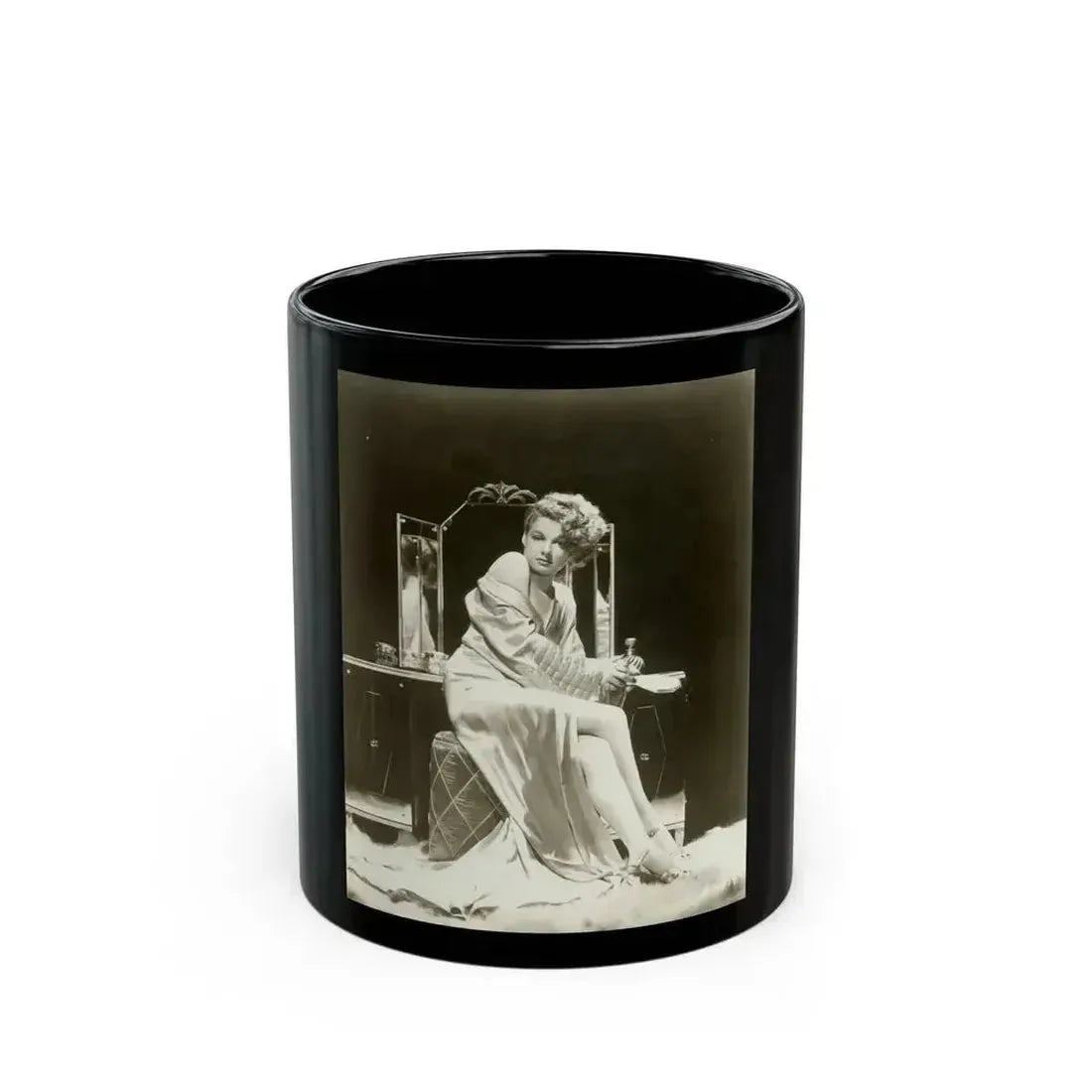 Ann Sheridan #196 (Vintage Female Icon) Black Coffee Mug 11oz - Go Mug Yourself