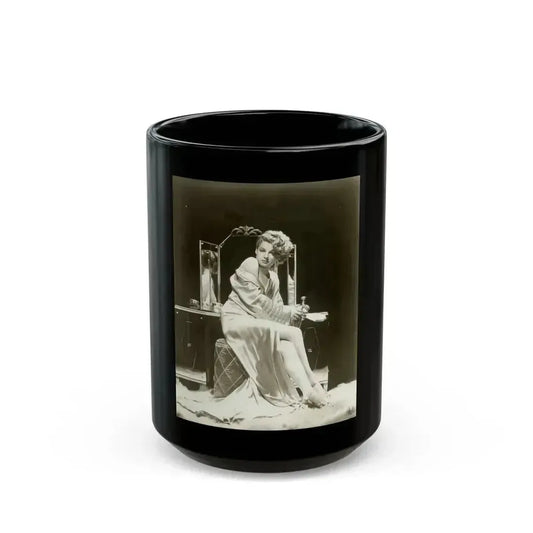 Ann Sheridan #196 (Vintage Female Icon) Black Coffee Mug 15oz - Go Mug Yourself