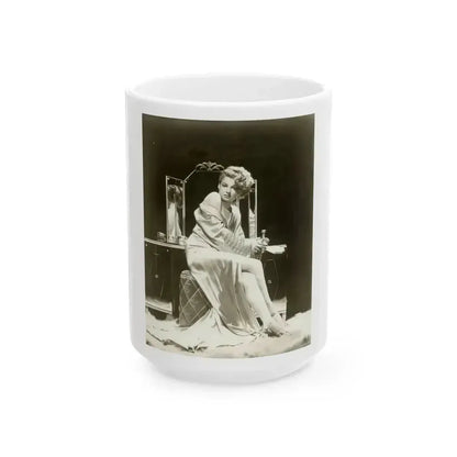 Ann Sheridan #196 (Vintage Female Icon) White Coffee Mug 15oz - Go Mug Yourself