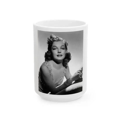 Ann Sheridan #197 (Vintage Female Icon) White Coffee Mug 15oz - Go Mug Yourself