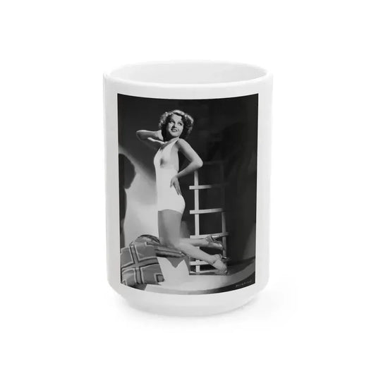 Ann Sheridan #203 (Vintage Female Icon) White Coffee Mug 15oz - Go Mug Yourself