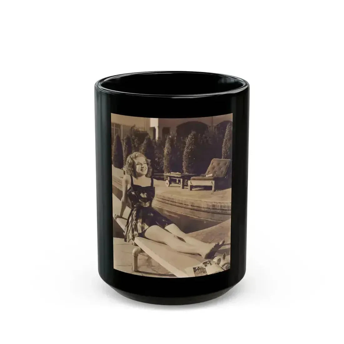 Ann Sheridan #205 (Vintage Female Icon) Black Coffee Mug 15oz - Go Mug Yourself