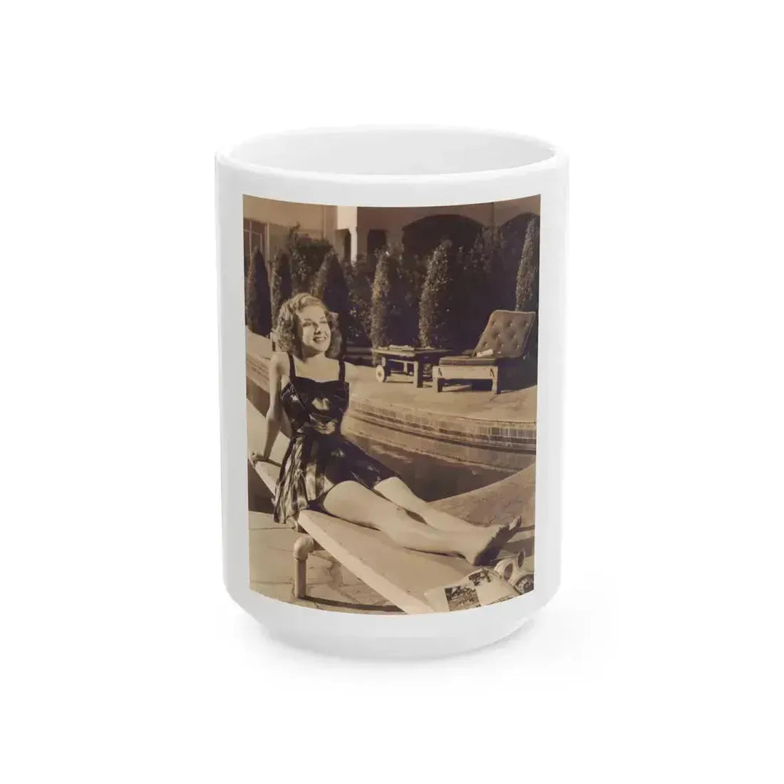 Ann Sheridan #205 (Vintage Female Icon) White Coffee Mug 15oz - Go Mug Yourself