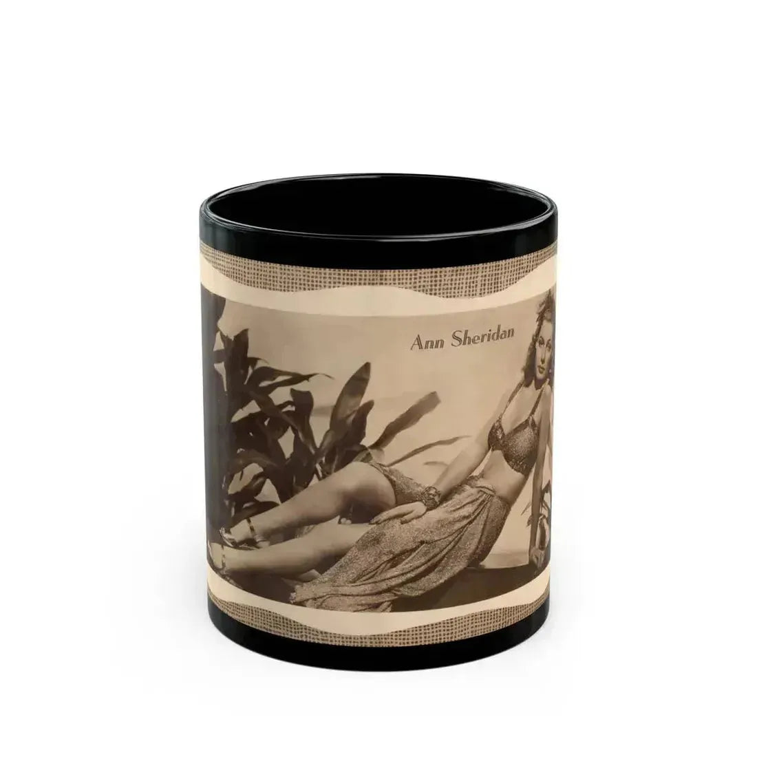 Ann Sheridan #206 (Vintage Female Icon) Black Coffee Mug 11oz - Go Mug Yourself