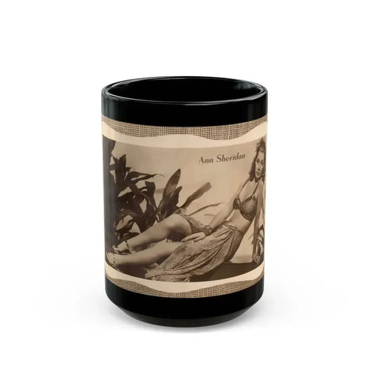 Ann Sheridan #206 (Vintage Female Icon) Black Coffee Mug 15oz - Go Mug Yourself
