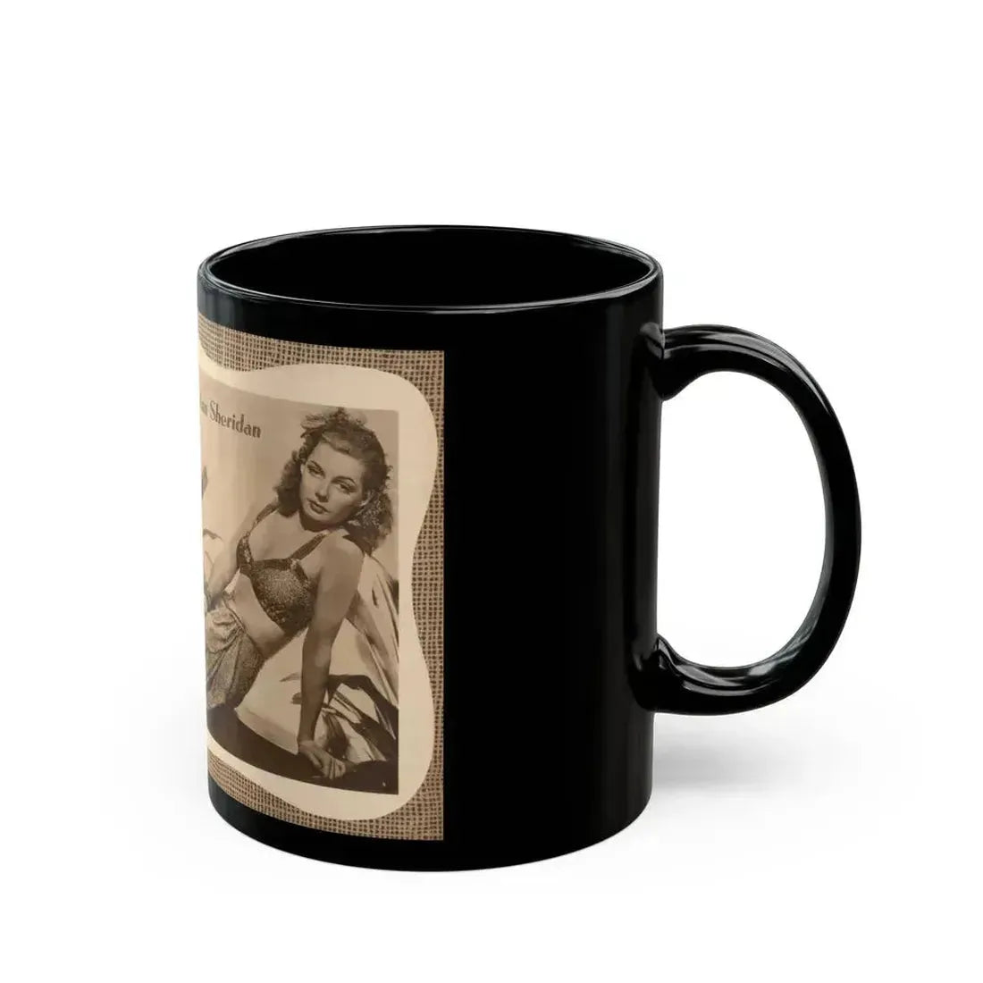 Ann Sheridan #206 (Vintage Female Icon) Black Coffee Mug - Go Mug Yourself