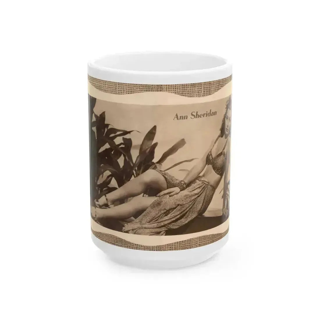 Ann Sheridan #206 (Vintage Female Icon) White Coffee Mug 15oz - Go Mug Yourself