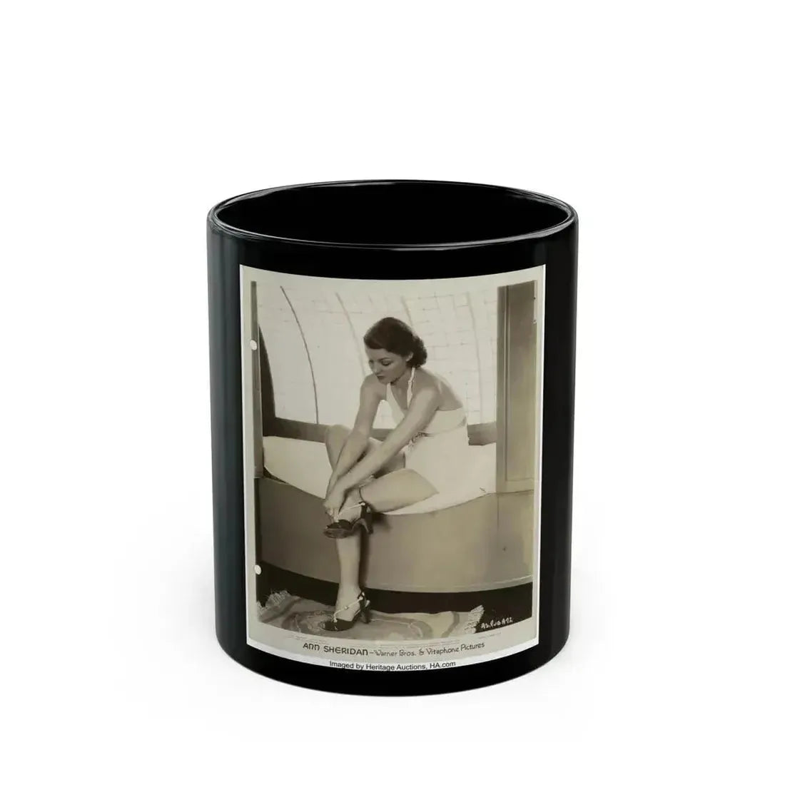 Ann Sheridan #209 (Vintage Female Icon) Black Coffee Mug 11oz - Go Mug Yourself