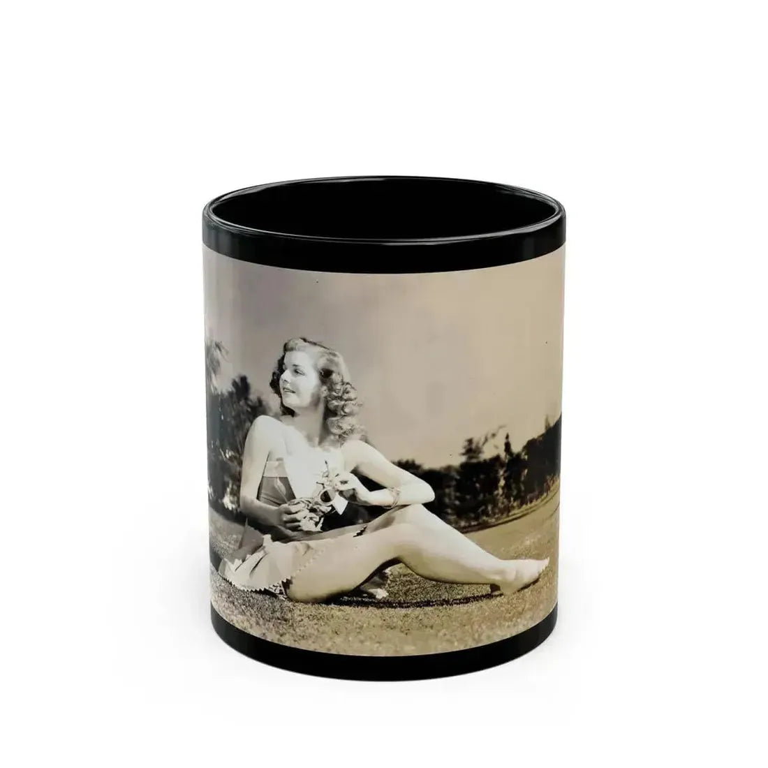 Ann Sheridan #211 (Vintage Female Icon) Black Coffee Mug 11oz - Go Mug Yourself