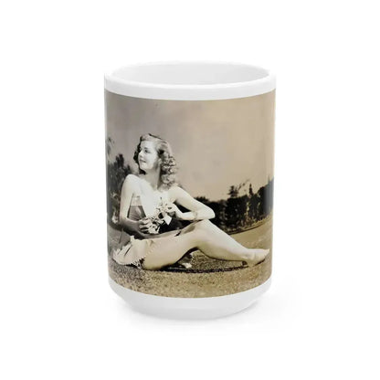 Ann Sheridan #211 (Vintage Female Icon) White Coffee Mug 15oz - Go Mug Yourself