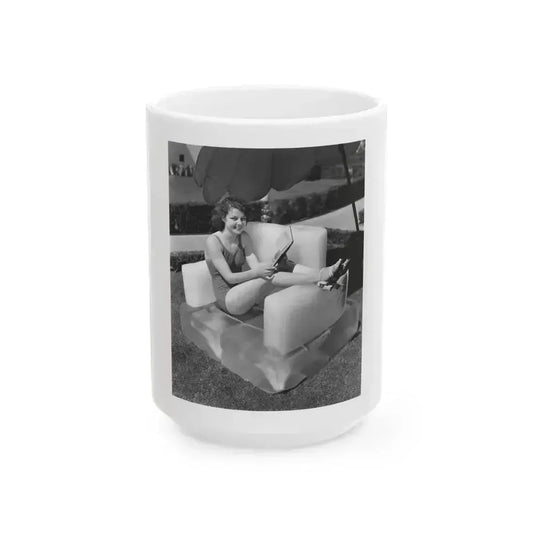 Ann Sheridan #216 (Vintage Female Icon) White Coffee Mug 15oz - Go Mug Yourself