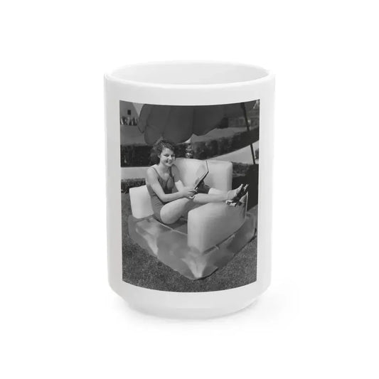 Ann Sheridan #216 (Vintage Female Icon) White Coffee Mug 15oz - Go Mug Yourself
