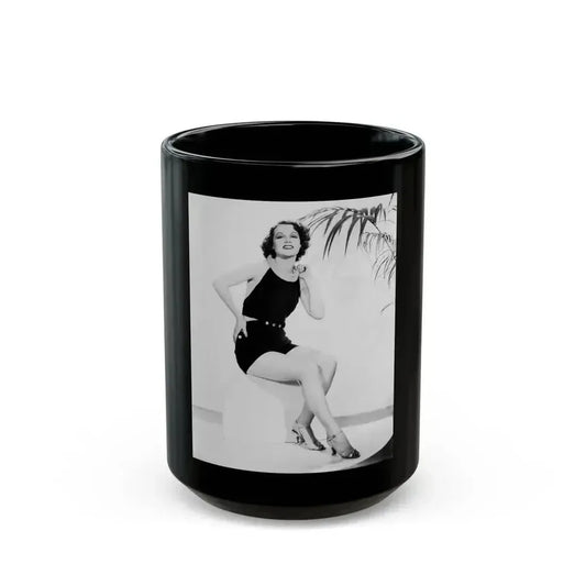 Ann Sheridan #217 (Vintage Female Icon) Black Coffee Mug 15oz - Go Mug Yourself