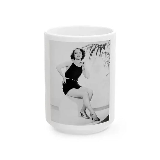 Ann Sheridan #217 (Vintage Female Icon) White Coffee Mug 15oz - Go Mug Yourself
