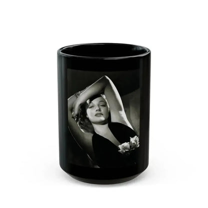 Ann Sheridan #218 (Vintage Female Icon) Black Coffee Mug 15oz - Go Mug Yourself