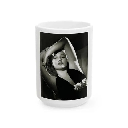 Ann Sheridan #218 (Vintage Female Icon) White Coffee Mug 15oz - Go Mug Yourself
