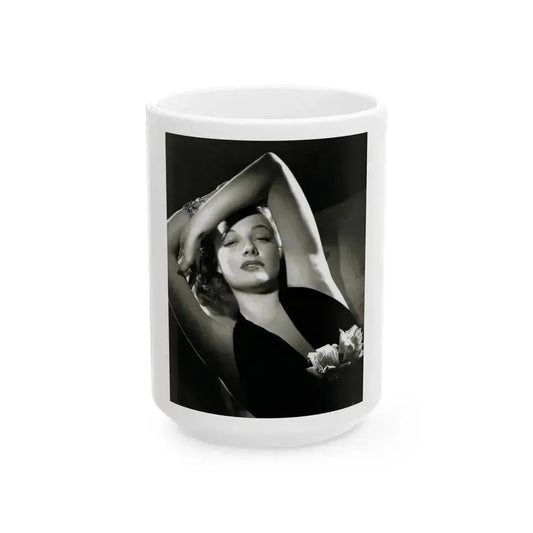 Ann Sheridan #218 (Vintage Female Icon) White Coffee Mug 15oz - Go Mug Yourself