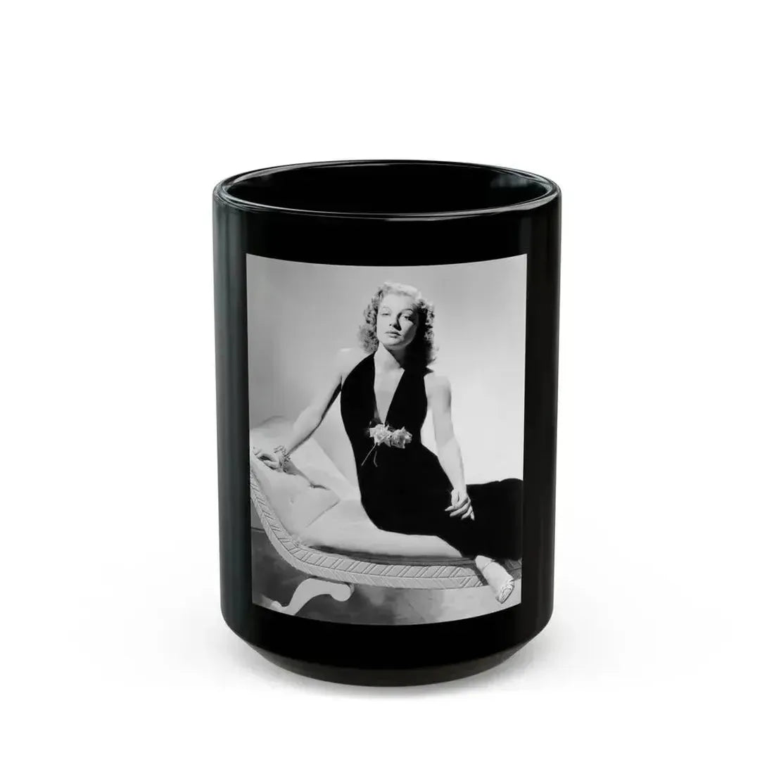 Ann Sheridan #219 (Vintage Female Icon) Black Coffee Mug 15oz - Go Mug Yourself