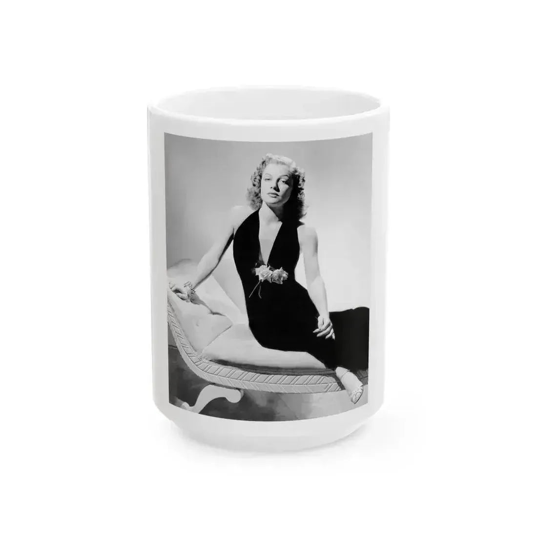 Ann Sheridan #219 (Vintage Female Icon) White Coffee Mug 15oz - Go Mug Yourself