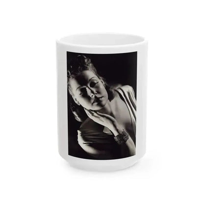 Ann Sheridan #220 (Vintage Female Icon) White Coffee Mug 15oz - Go Mug Yourself