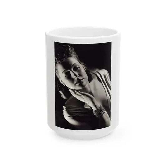 Ann Sheridan #220 (Vintage Female Icon) White Coffee Mug 15oz - Go Mug Yourself