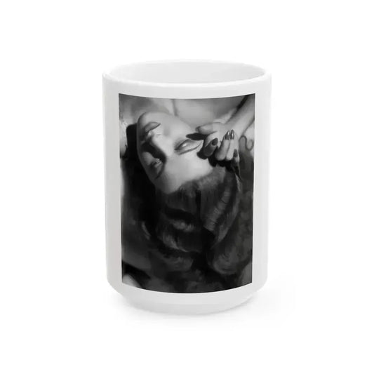 Ann Sheridan #221 (Vintage Female Icon) White Coffee Mug 15oz - Go Mug Yourself