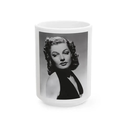 Ann Sheridan #238 (Vintage Female Icon) White Coffee Mug 15oz - Go Mug Yourself