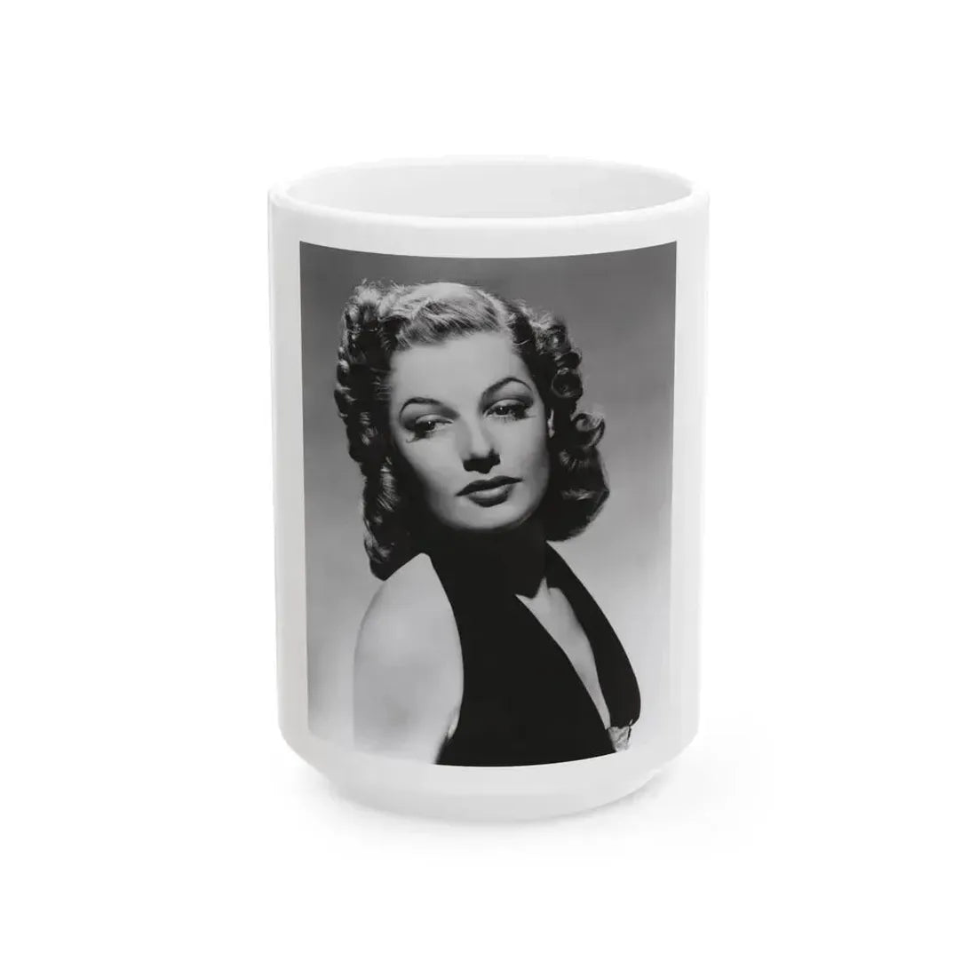 Ann Sheridan #238 (Vintage Female Icon) White Coffee Mug 15oz - Go Mug Yourself