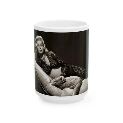 Ann Sheridan #244 (Vintage Female Icon) White Coffee Mug 15oz - Go Mug Yourself