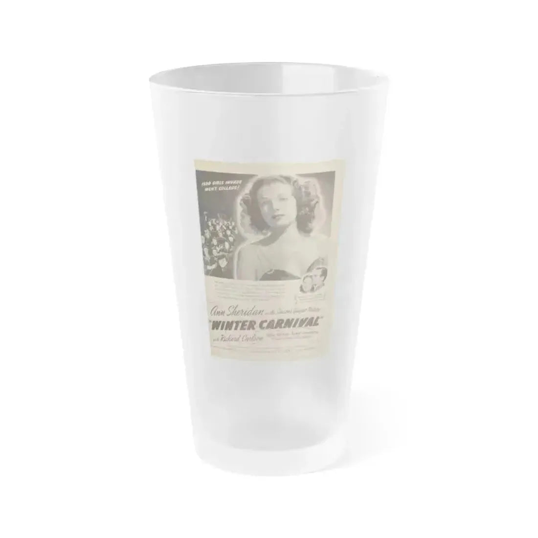 Ann Sheridan #247 (Vintage Female Icon) Frosted Pint Glass 16oz 16oz Frosted - Go Mug Yourself