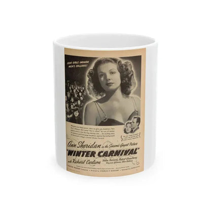 Ann Sheridan #247 (Vintage Female Icon) White Coffee Mug 11oz - Go Mug Yourself