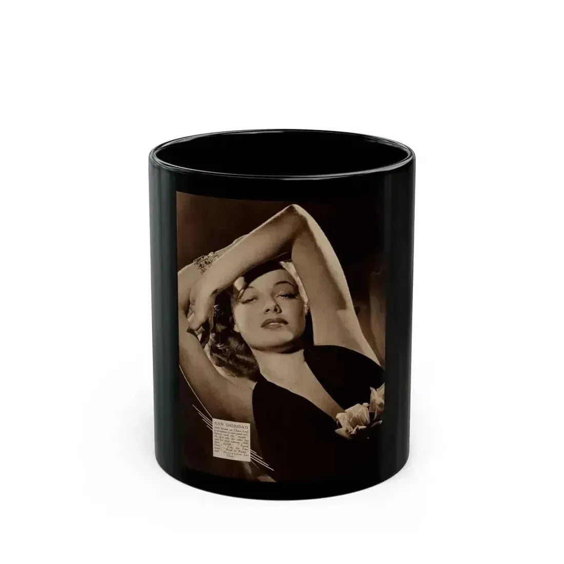 Ann Sheridan #248 (Vintage Female Icon) Black Coffee Mug 11oz - Go Mug Yourself
