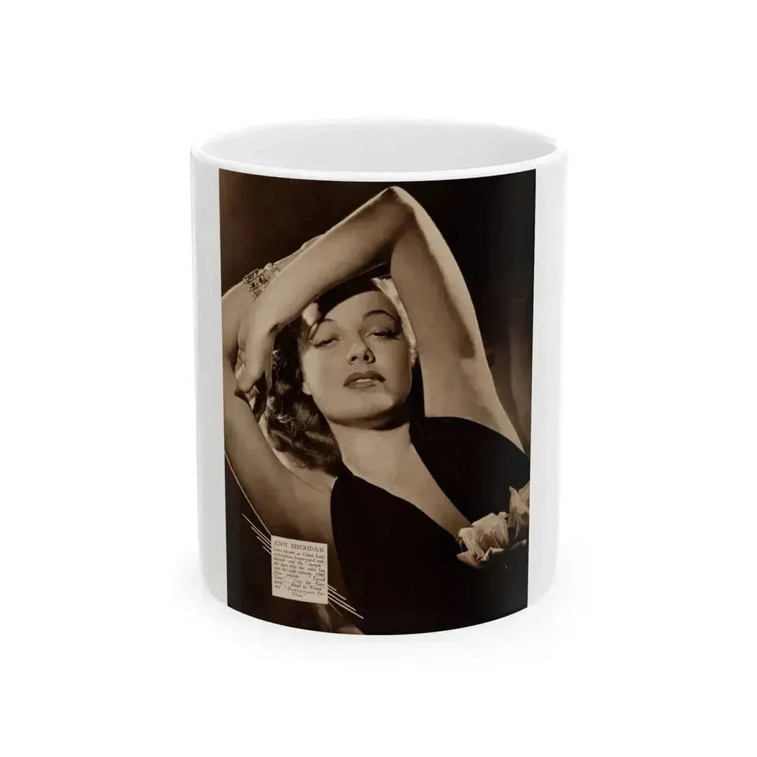 Ann Sheridan #248 (Vintage Female Icon) White Coffee Mug 11oz - Go Mug Yourself