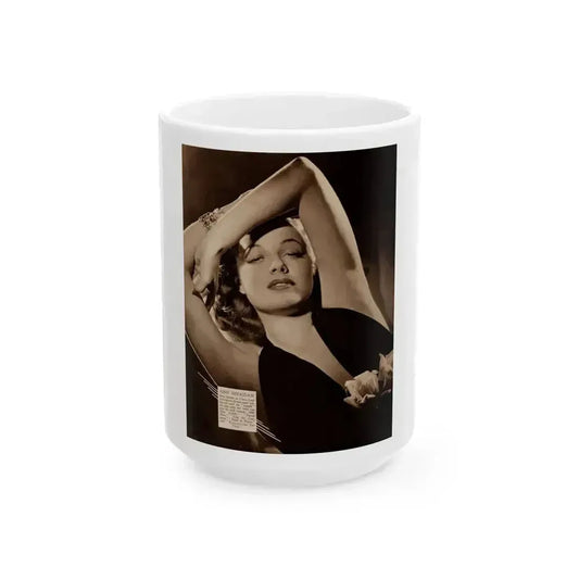 Ann Sheridan #248 (Vintage Female Icon) White Coffee Mug 15oz - Go Mug Yourself