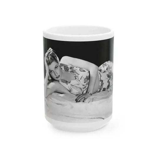 Ann Sheridan #255 (Vintage Female Icon) White Coffee Mug 15oz - Go Mug Yourself