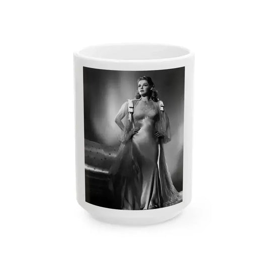 Ann Sheridan #265 (Vintage Female Icon) White Coffee Mug 15oz - Go Mug Yourself