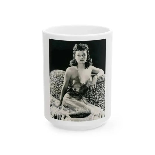 Ann Sheridan #275 (Vintage Female Icon) White Coffee Mug 15oz - Go Mug Yourself