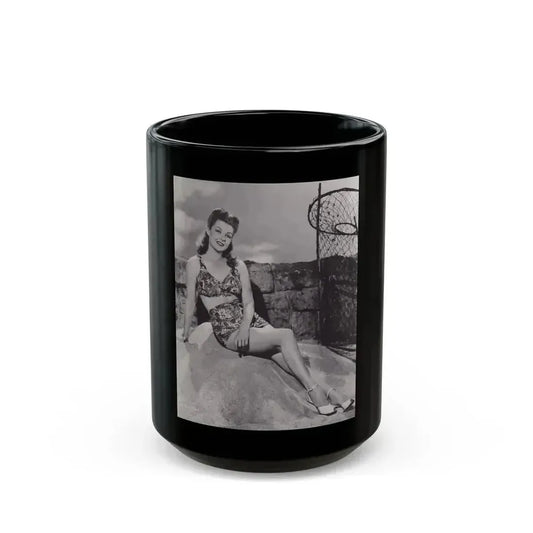 Ann Sheridan #283 (Vintage Female Icon) Black Coffee Mug 15oz - Go Mug Yourself